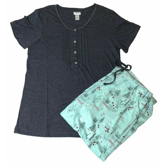 Claudel Comfort Women 2-Piece Pajama Set, 1X - Picture 2 of 3